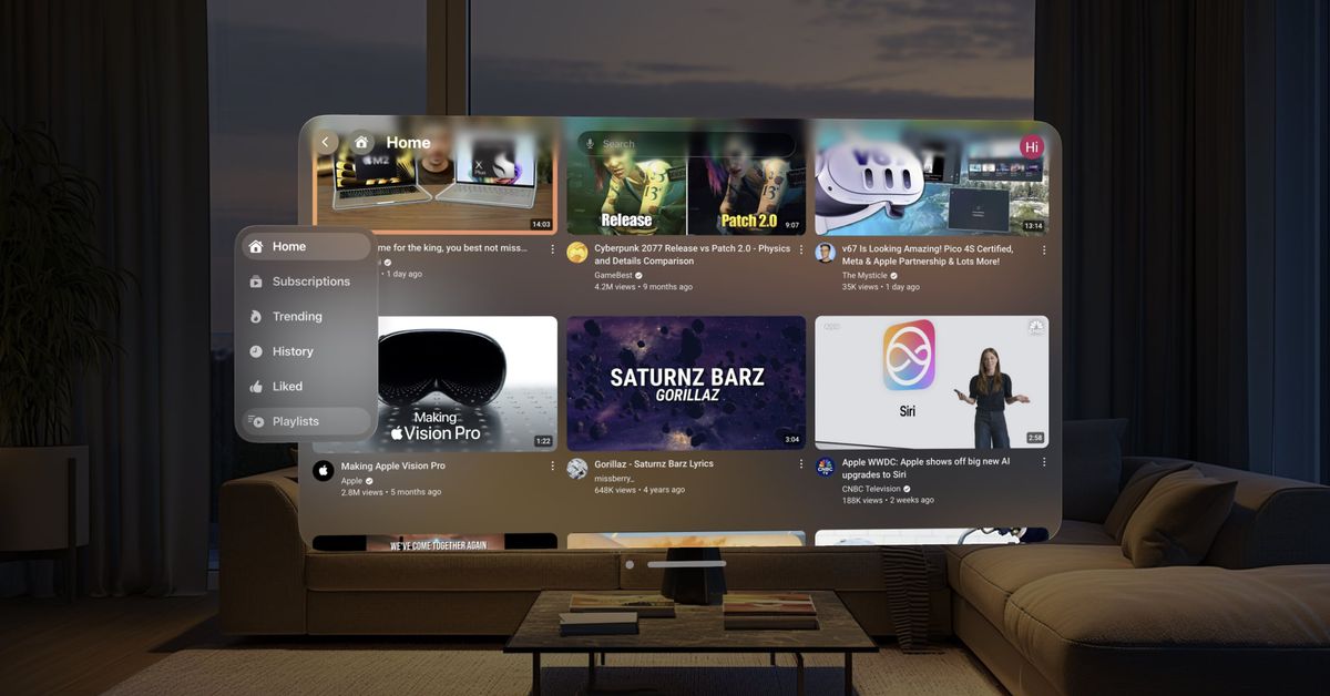 Christian Selig’s unofficial YouTube app for the Vision Pro just got taken down