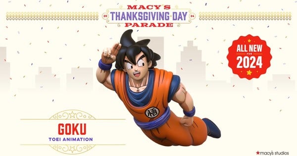 Goku Gets New Float for 98th Macy’s Thanksgiving Day Parade