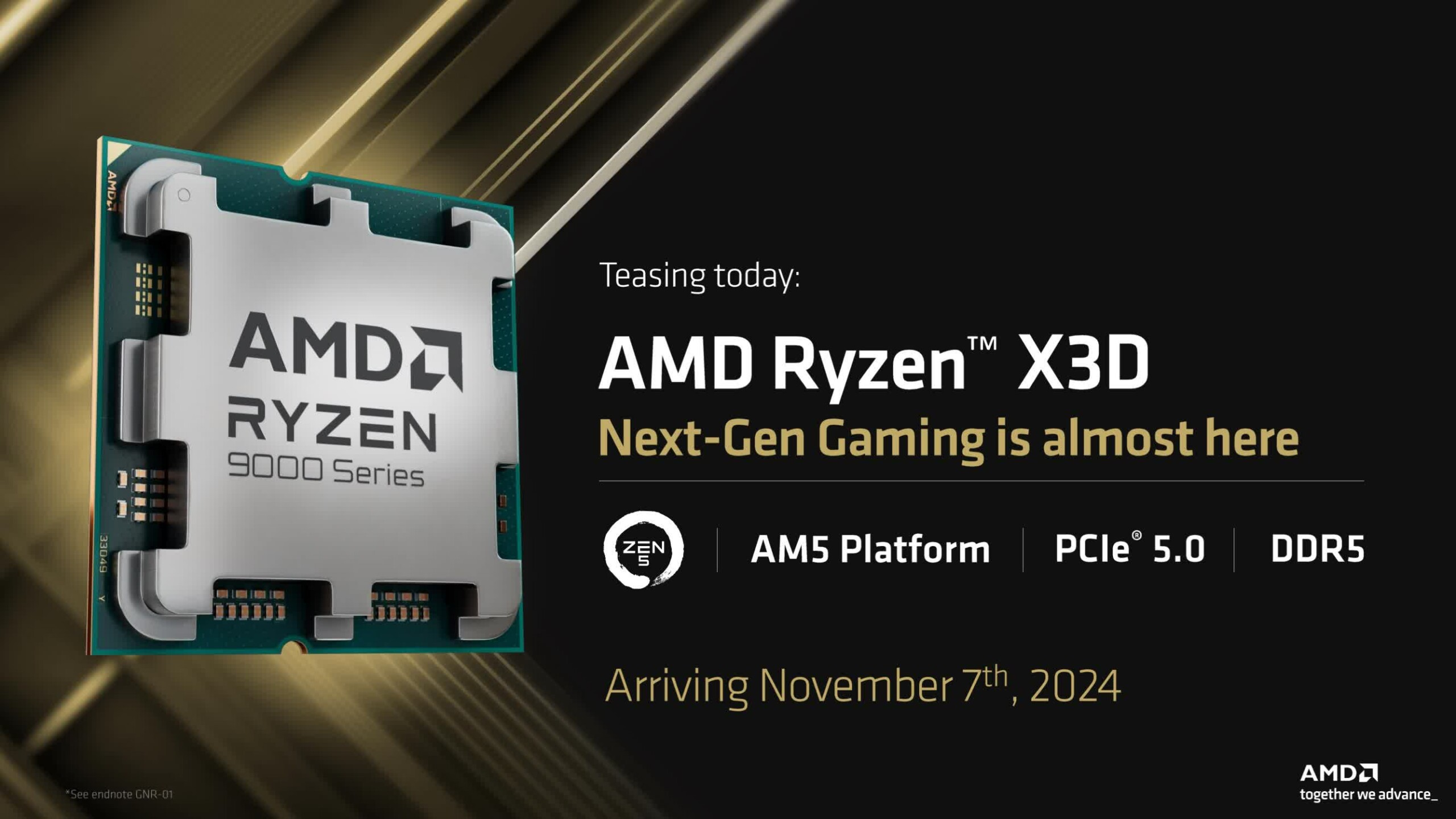 AMD confirms one Ryzen 9000X3D CPU arrives on November 7