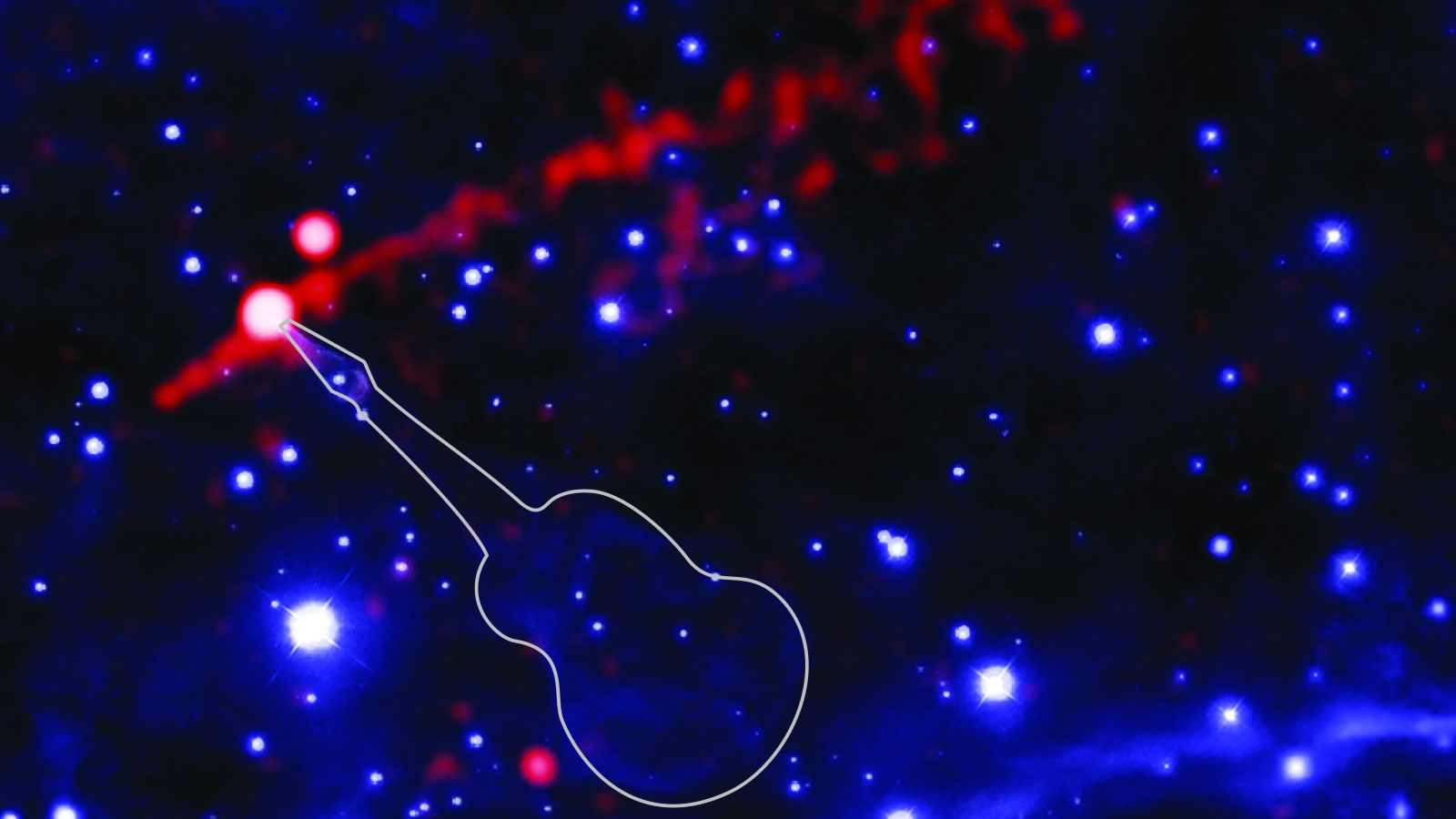 NASA spots ‘flame-throwing Guitar Nebula’ shredding antimatter along a cosmic string